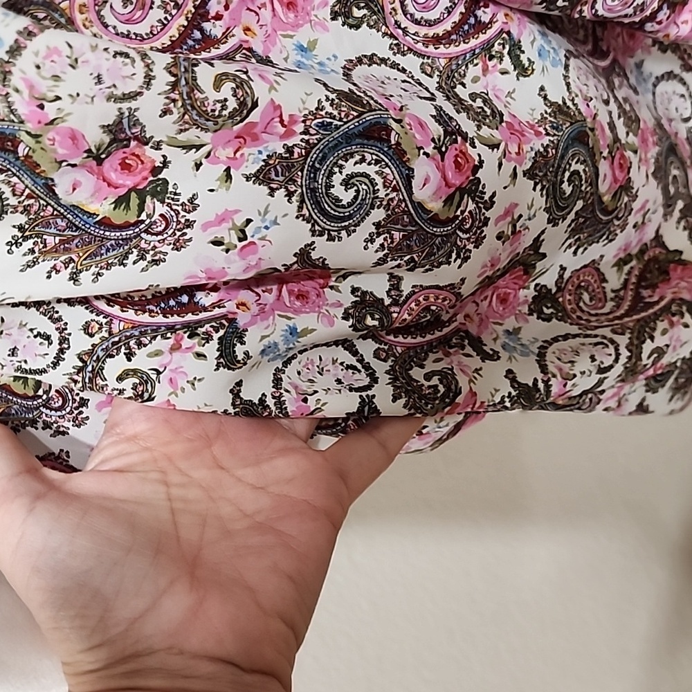 Vintage Victoria's Secret Gold Label Robe Floral Paisley Cottagecore Feminine - Picture 5 of 11